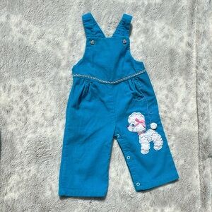 VINTAGE Corduroy Poodle Overalls